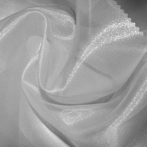 2pcs - Crystal Organza Table Linen 90"x156" Banquet - White 700