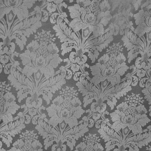 31pcs - Damask Poly Table Runner 20"x120" - Silver 1310