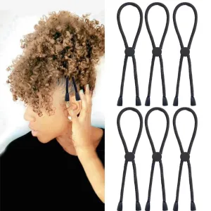 6PCS Adjustable Headband Hair Tie for Thick Heavy Natural Kinky & Curly Hair, C-1 Count (Pack of 6)