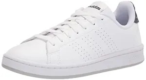 adidas Men's Advantage Racquetball Shoe, White/White/Ink, 10