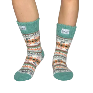 Autumn White Boot Socks Adult Short