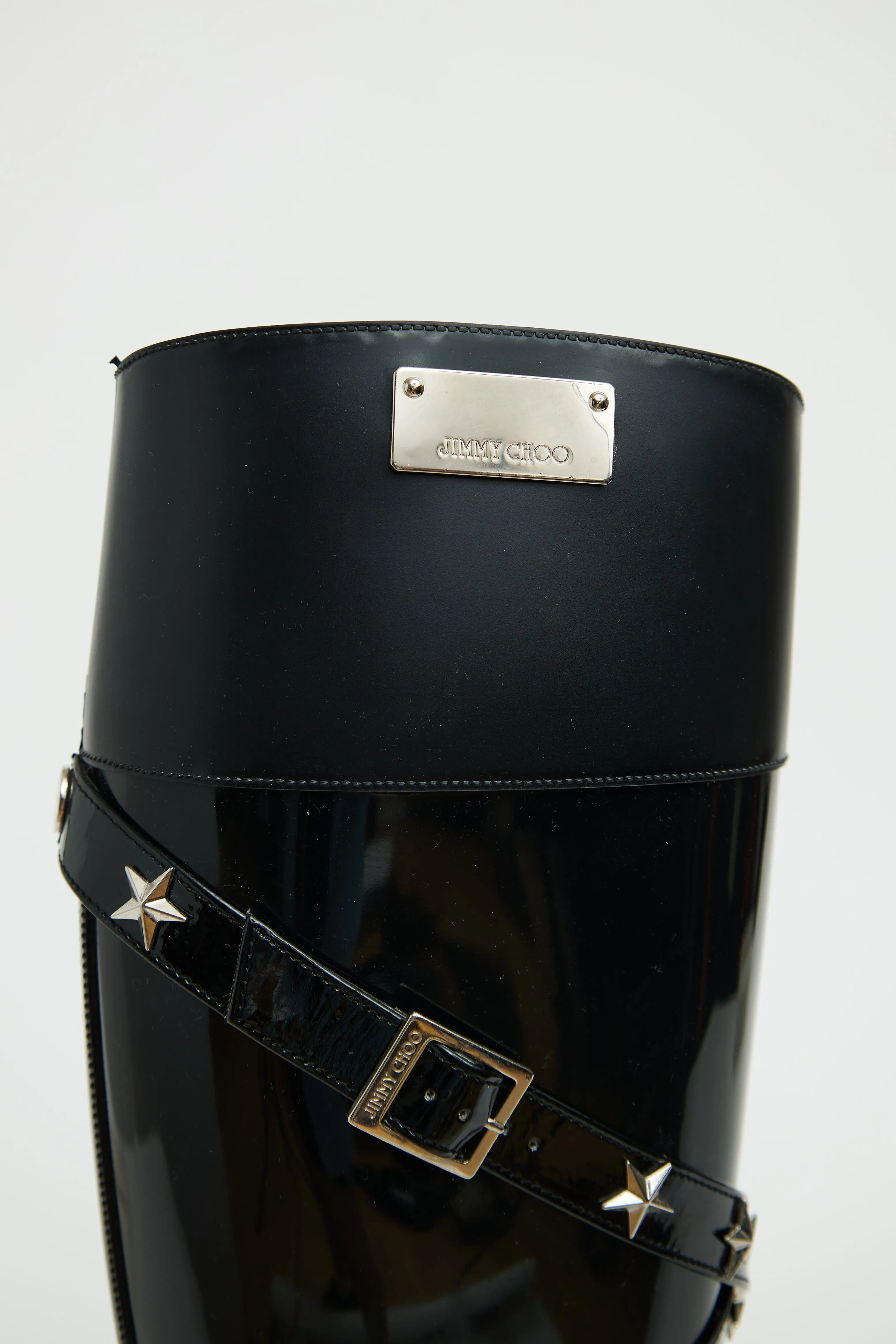 Black Belted Star Studded Boots
