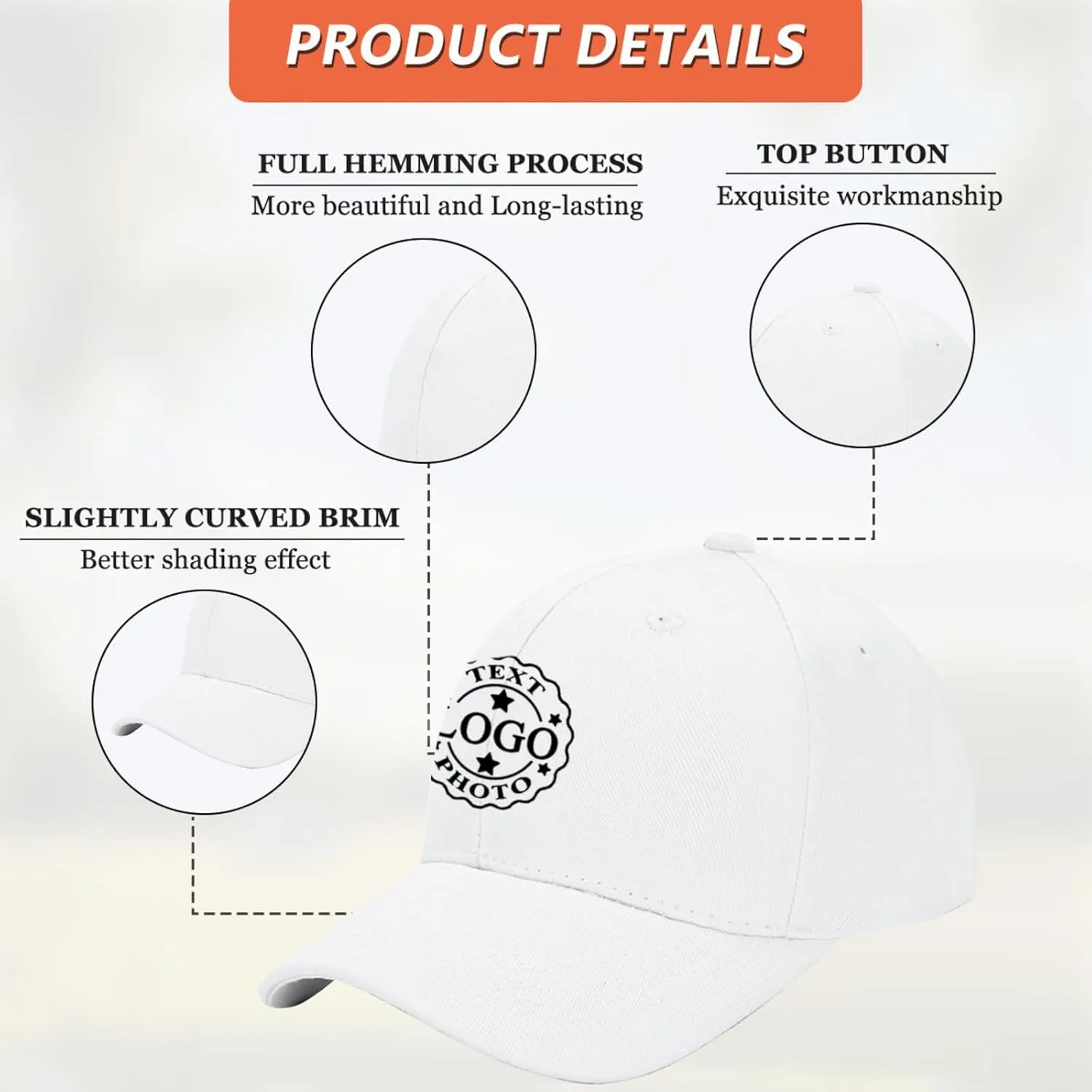 Custom Baseball Cap Bulk Custom Hat for Man Woman Design Your Custom Trucker Hats Add Text Logo Photo Personalized Cap