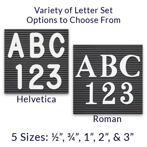 DOUBLE-SIDED Outdoor Message Center Letter Board 60 x 24 with Posts | Eco-Design, Faux Wood, BOTTOM Hinged Cabinet Doors