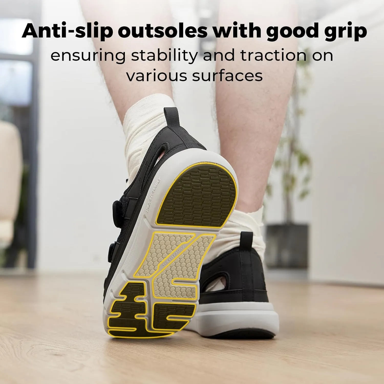 FitVille Diabetic Sandals for Men Wide Width with Arch Support Comfortable Mens Diabetic Sandals Fully Adjustable Straps Lightweight