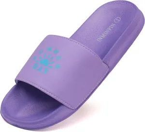 INMINPIN Kids Boys Girls Slides Sandals Comfort Non-Slip Beach Pool Shower Shoes Indoor Outdoor (Little Kid/Big Kid)