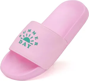 INMINPIN Kids Boys Girls Slides Sandals Comfort Non-Slip Beach Pool Shower Shoes Indoor Outdoor (Little Kid/Big Kid)