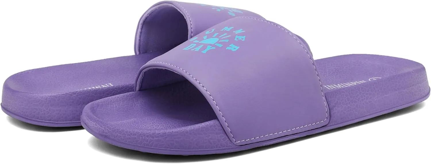 INMINPIN Kids Boys Girls Slides Sandals Comfort Non-Slip Beach Pool Shower Shoes Indoor Outdoor (Little Kid/Big Kid)