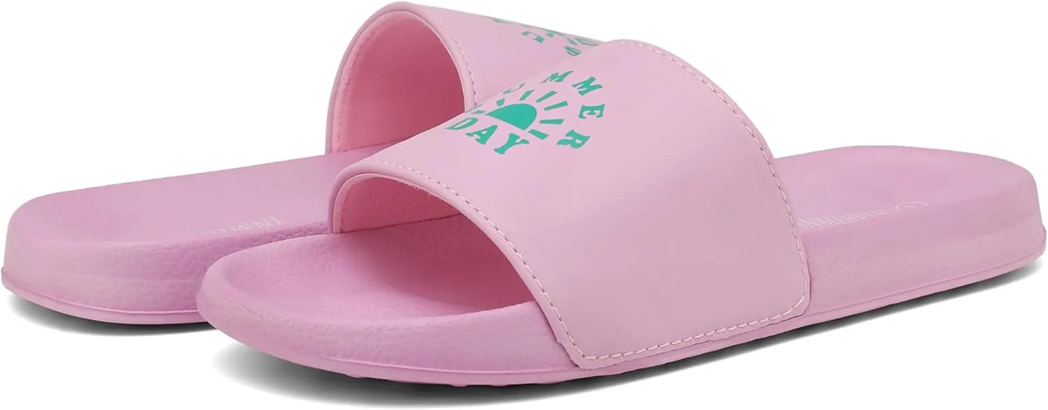 INMINPIN Kids Boys Girls Slides Sandals Comfort Non-Slip Beach Pool Shower Shoes Indoor Outdoor (Little Kid/Big Kid)