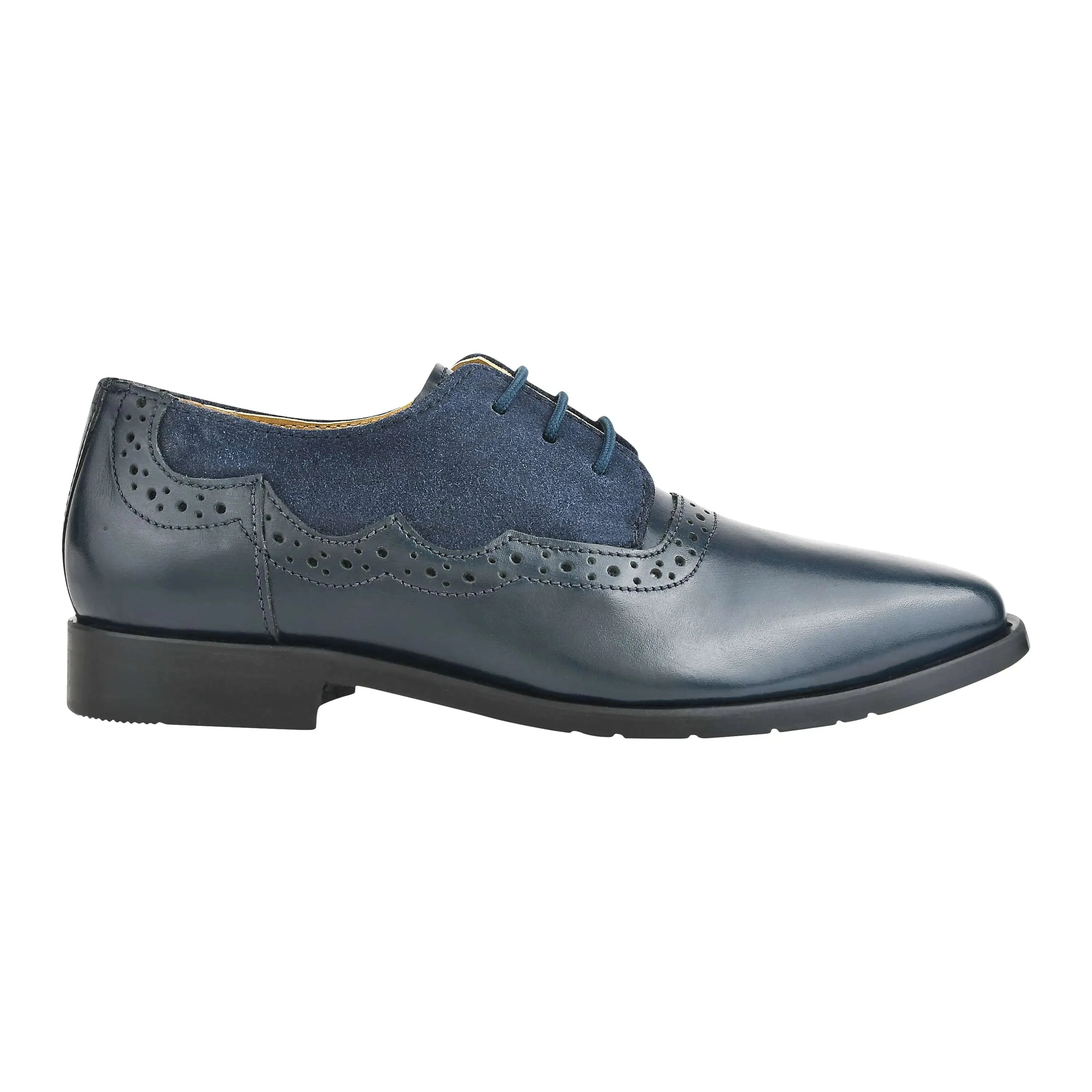 Leather Suede Kids Oxford Dress Shoes