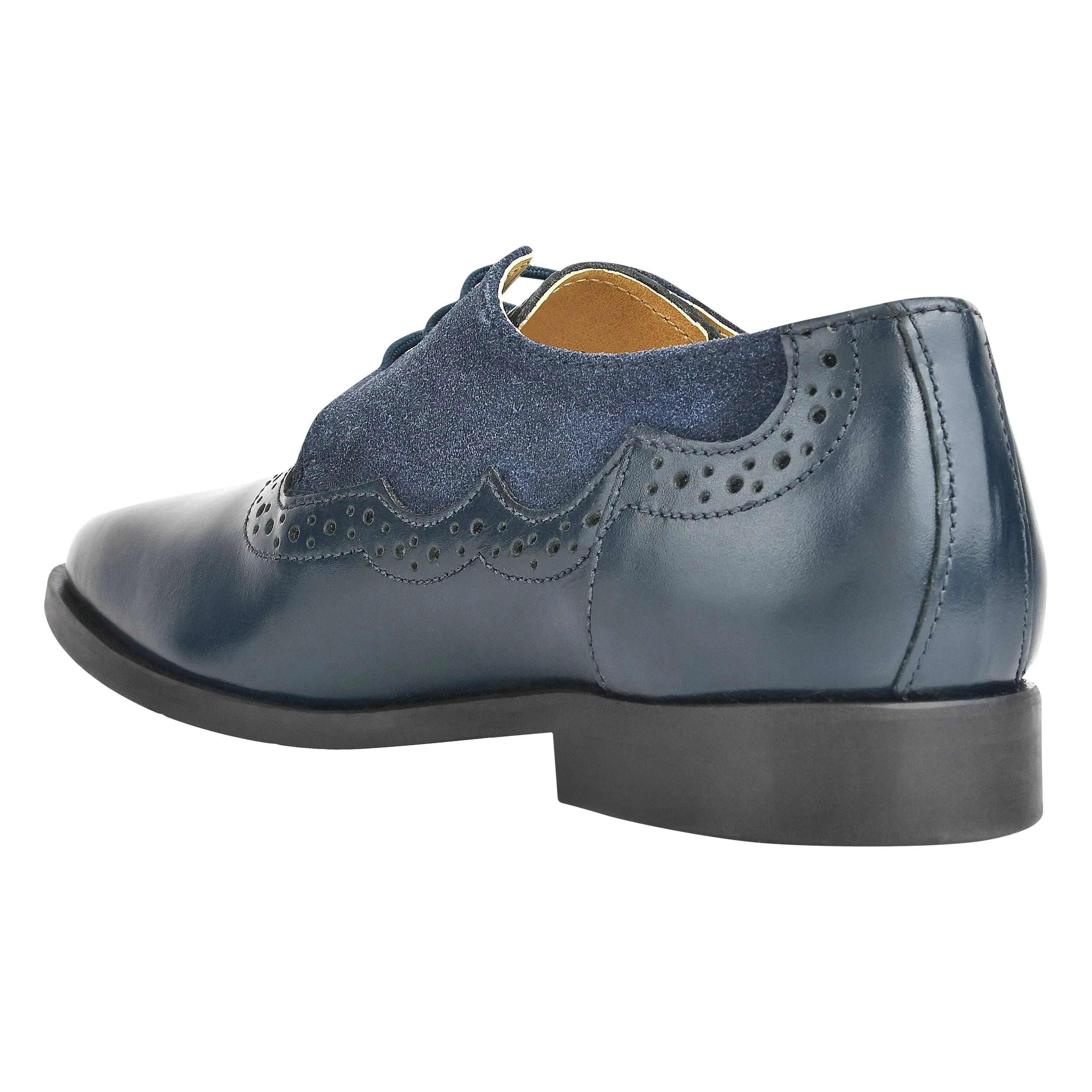 Leather Suede Kids Oxford Dress Shoes