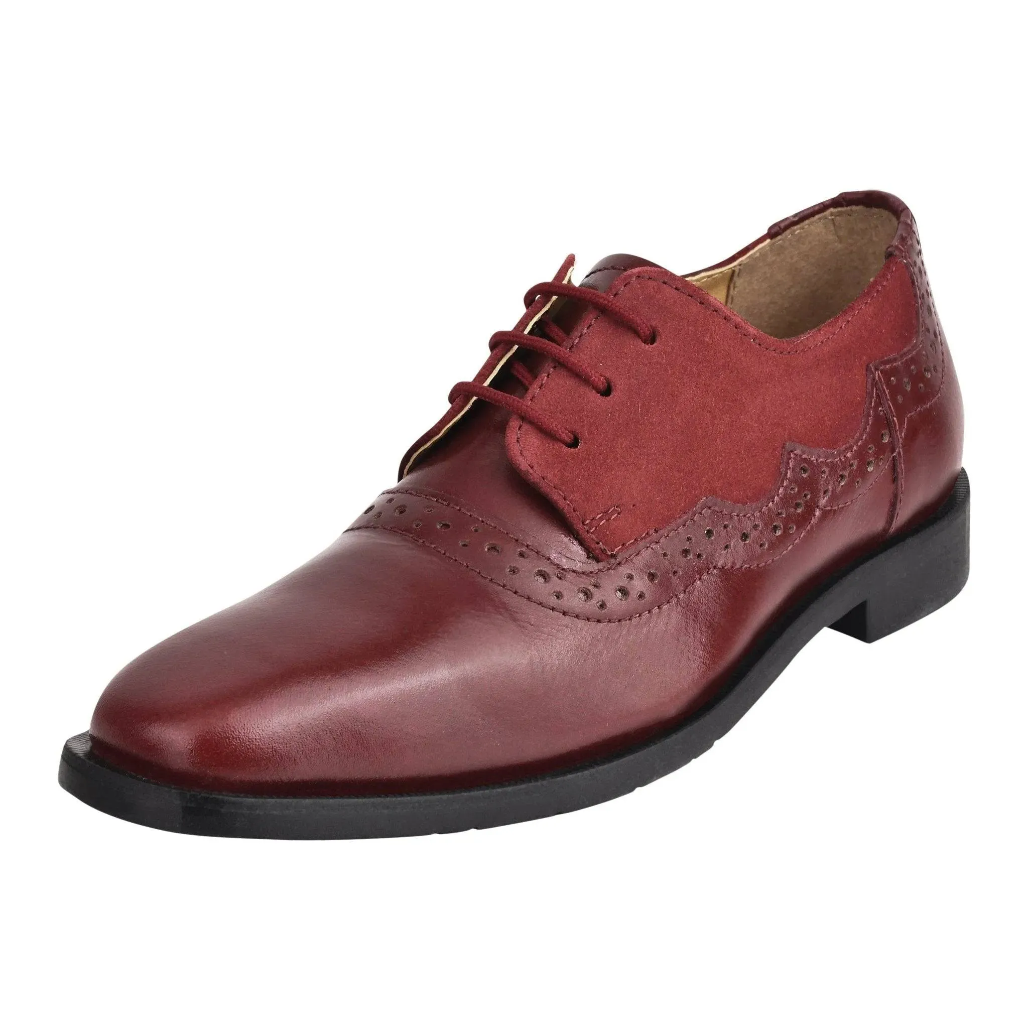 Leather Suede Kids Oxford Dress Shoes