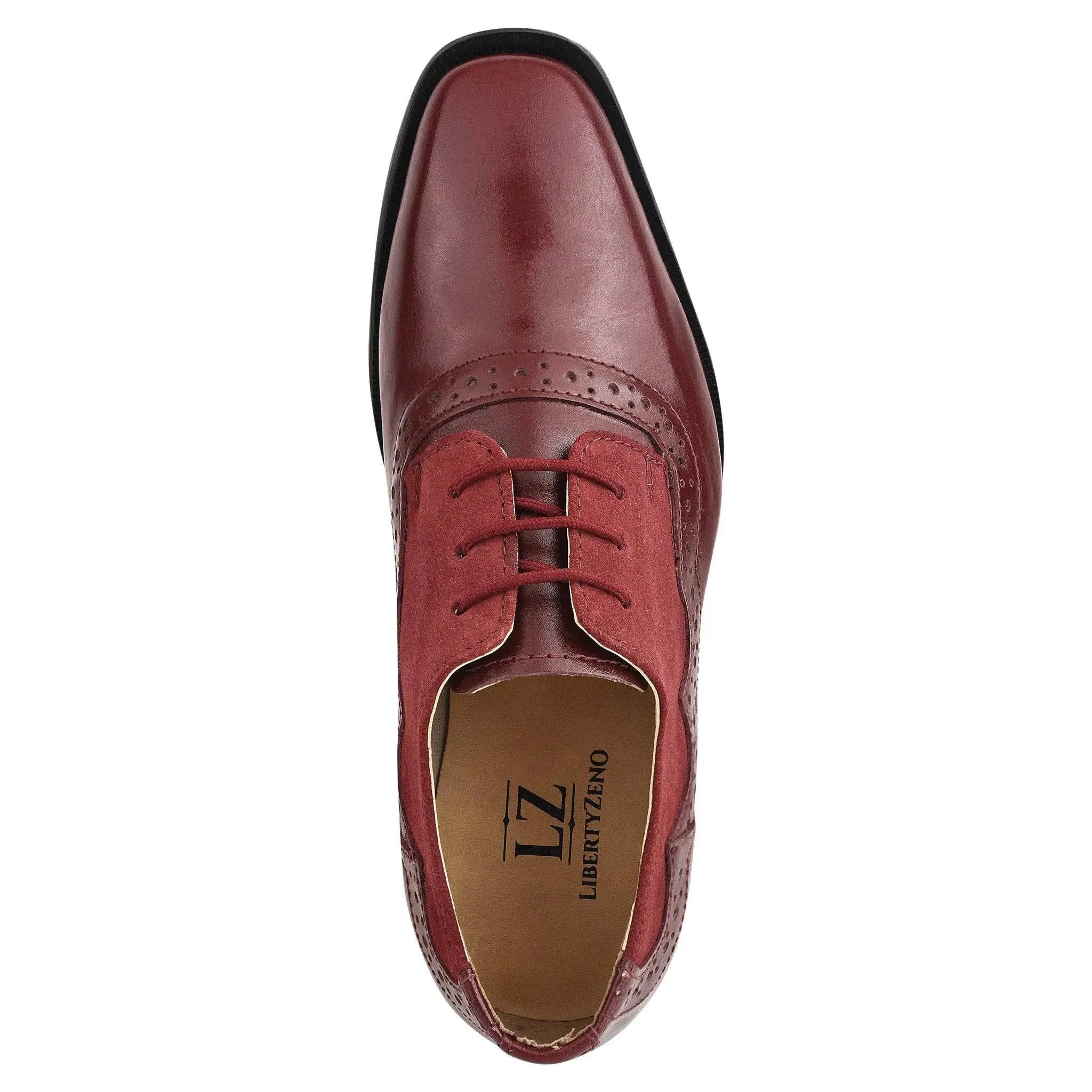 Leather Suede Kids Oxford Dress Shoes