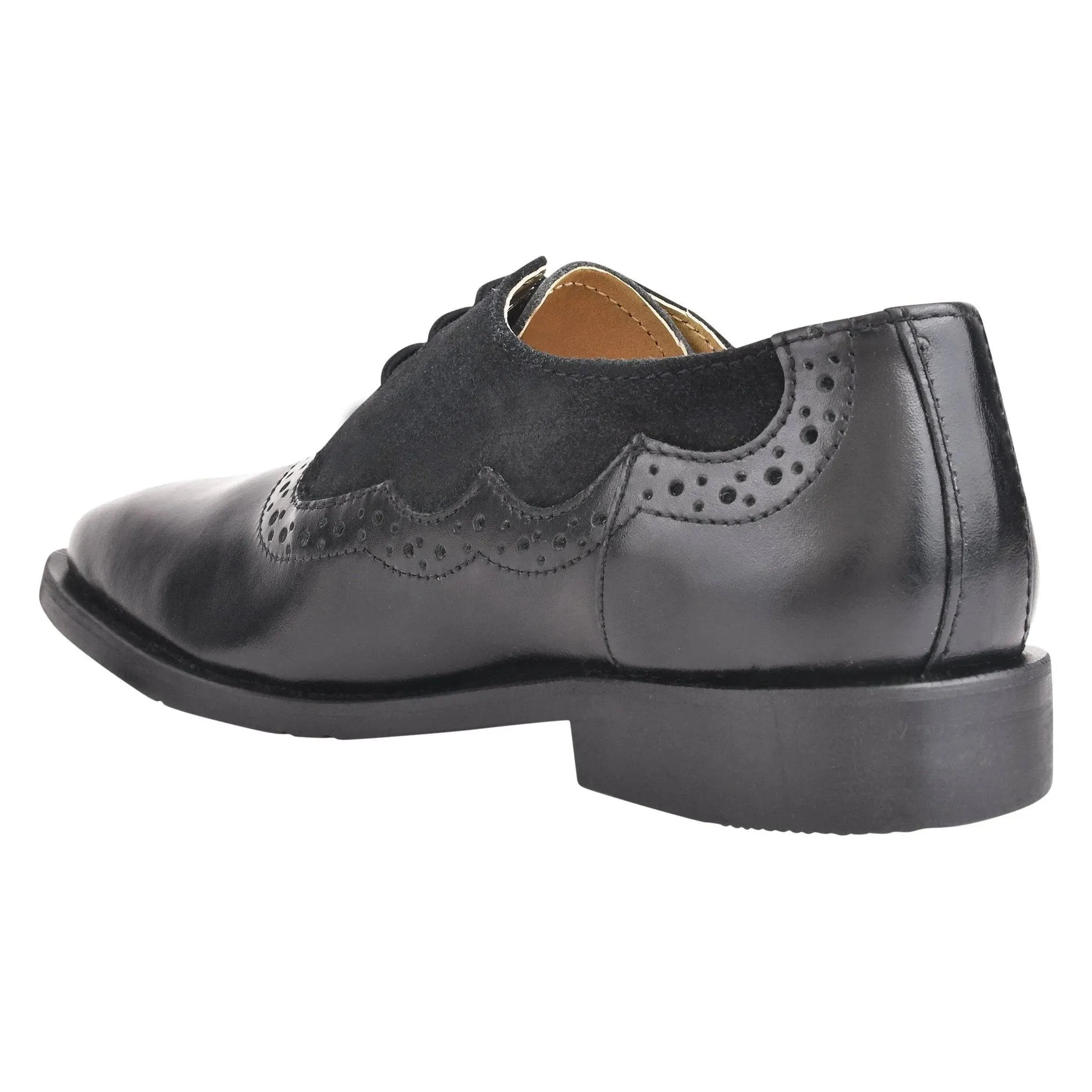 Leather Suede Kids Oxford Dress Shoes