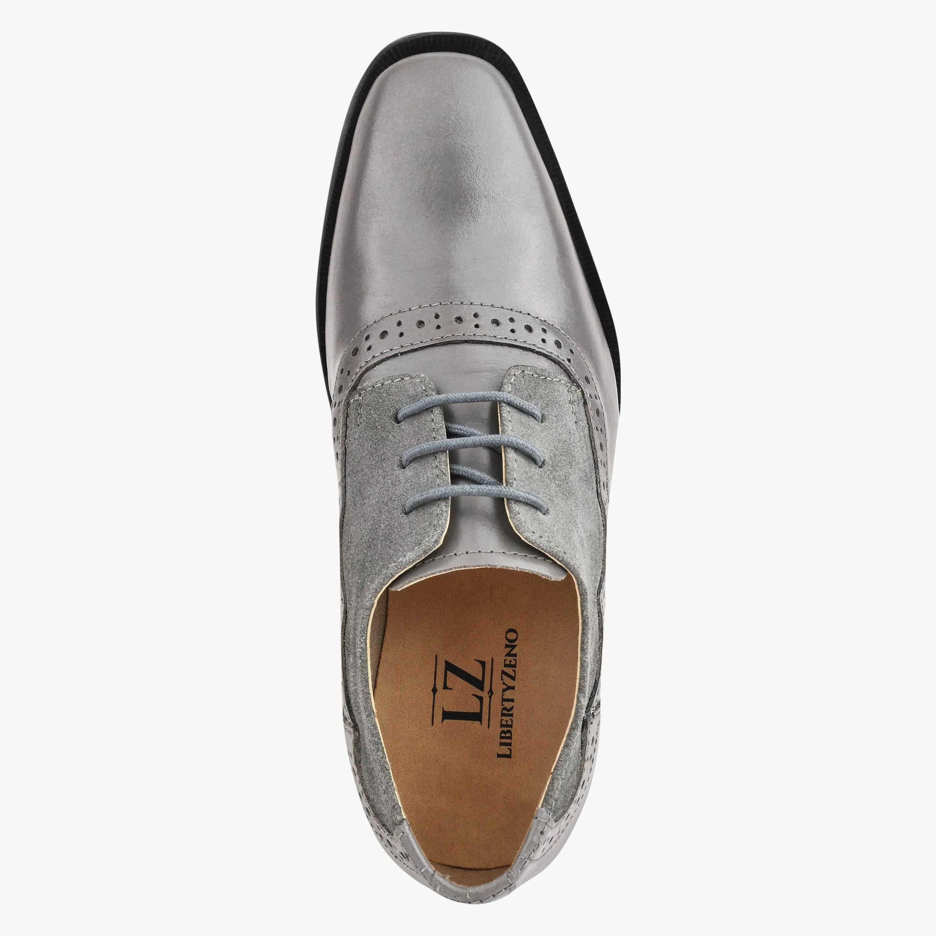 Leather Suede Kids Oxford Dress Shoes