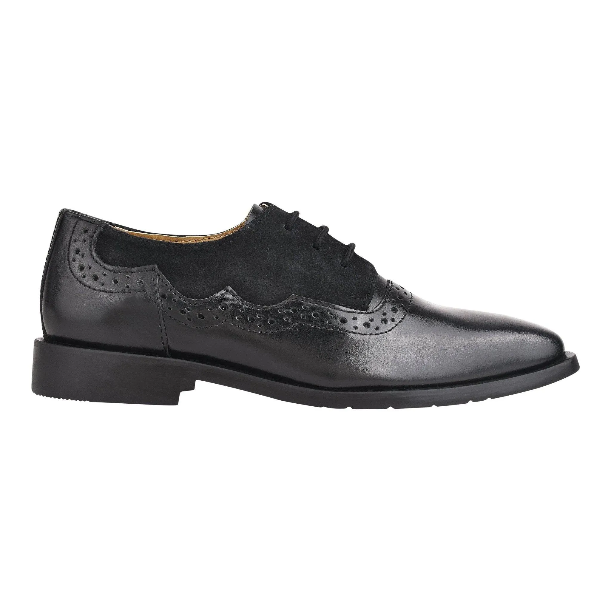 Leather Suede Kids Oxford Dress Shoes