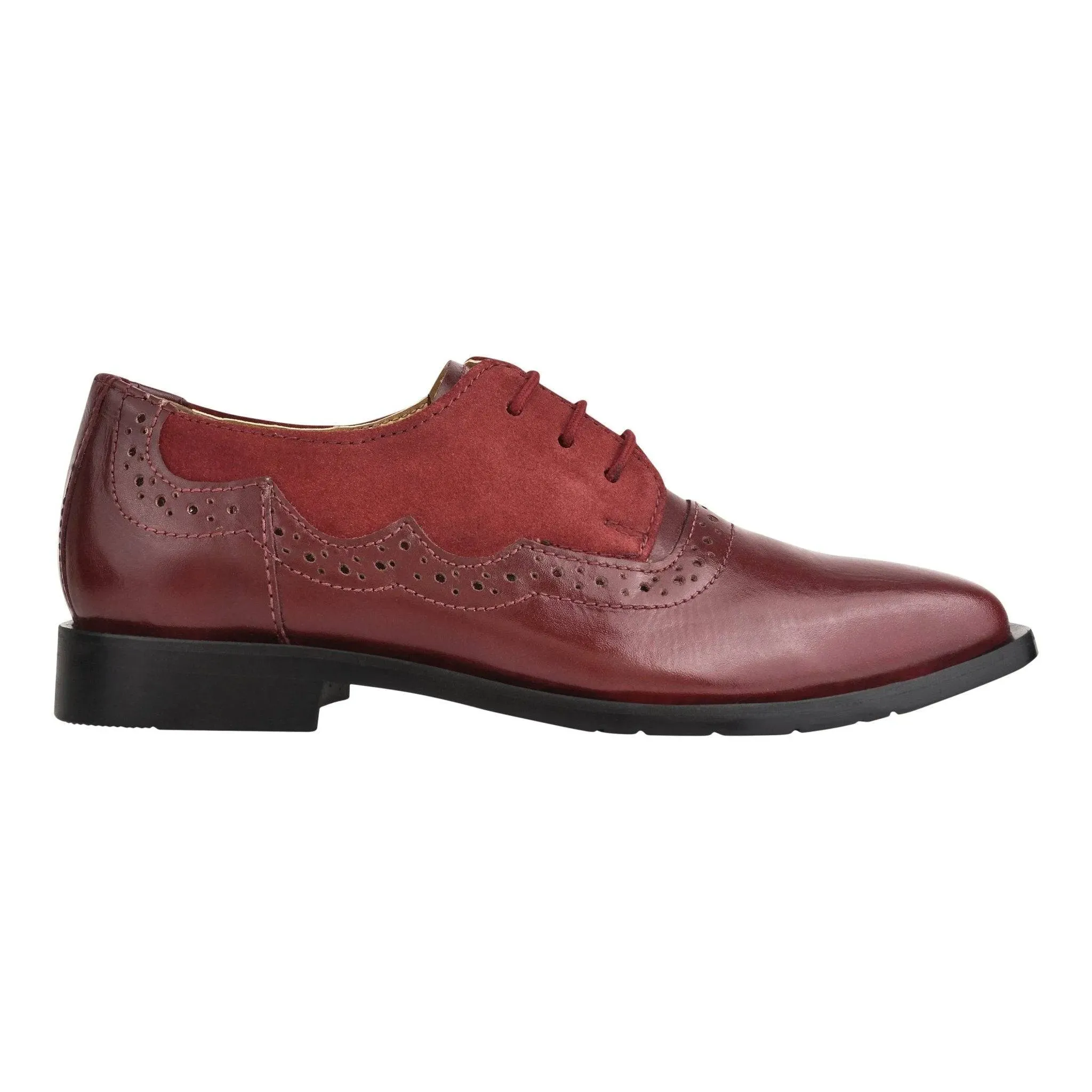 Leather Suede Kids Oxford Dress Shoes