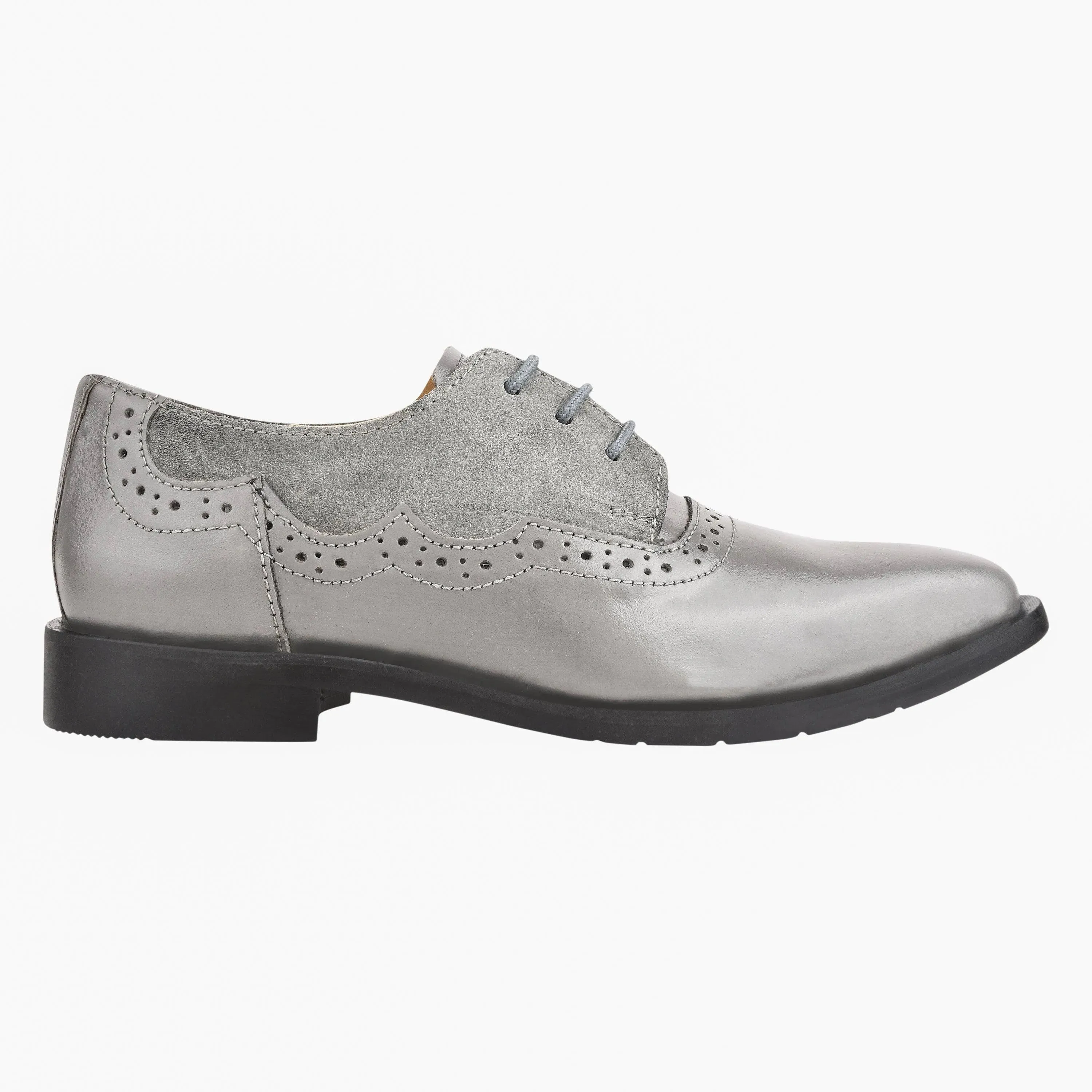 Leather Suede Kids Oxford Dress Shoes