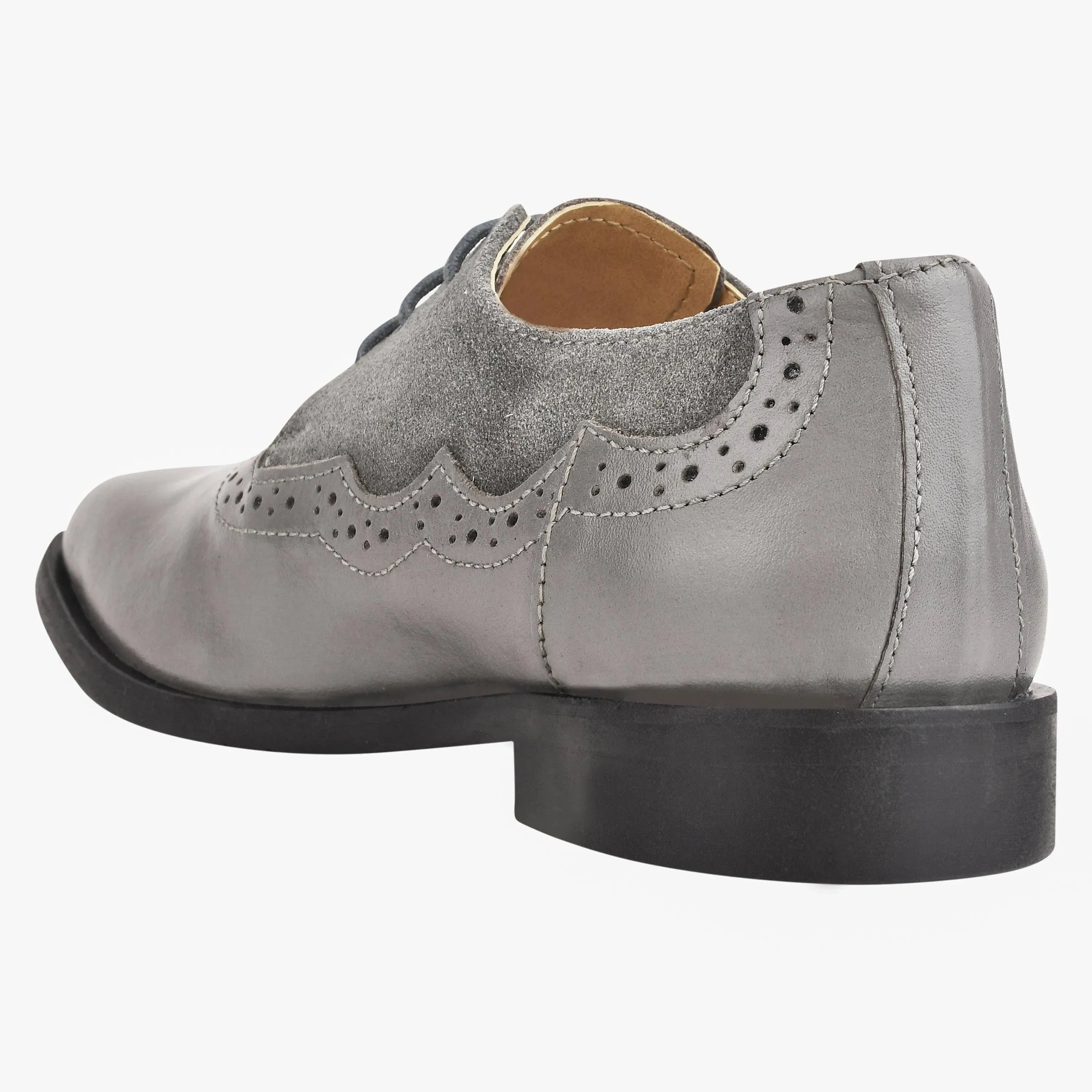 Leather Suede Kids Oxford Dress Shoes