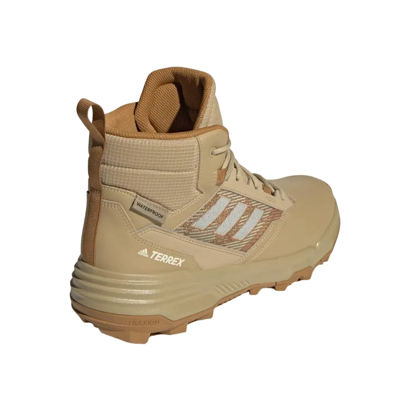 Men's Adidas Terrex Unity Leather Mid Rain Hiking Boots - "Beige Tone"