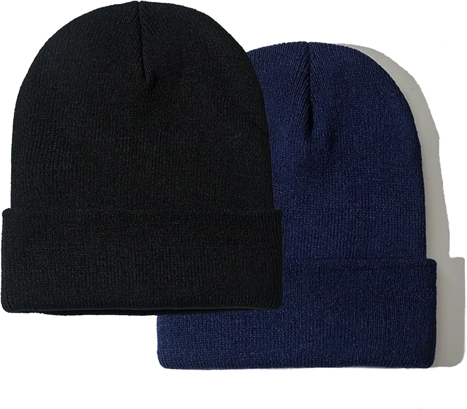 PFFY Beanie for Men Women Unisex Knit Cuffed Plain Winter Beanies Hats Skull Cap