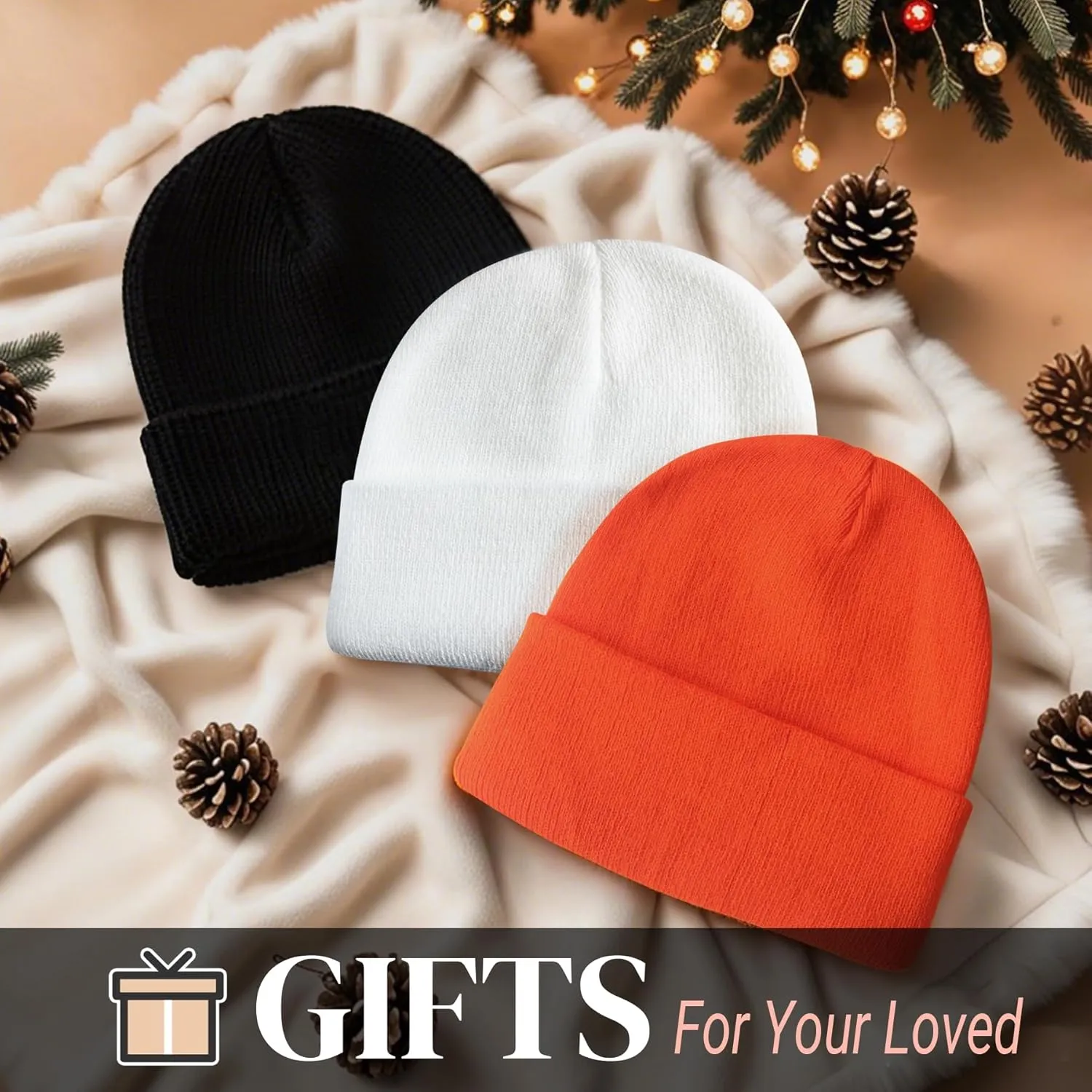 PFFY Beanie for Men Women Unisex Knit Cuffed Plain Winter Beanies Hats Skull Cap