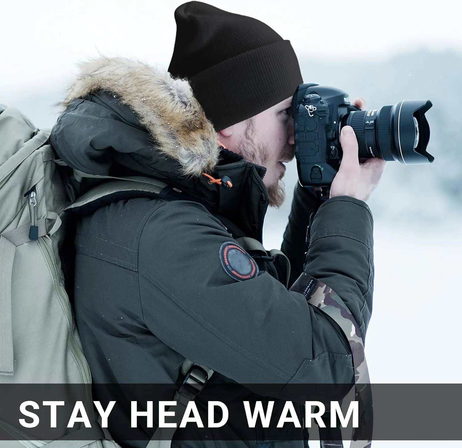 PFFY Beanie for Men Women Unisex Knit Cuffed Plain Winter Beanies Hats Skull Cap
