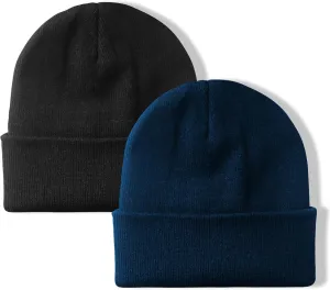 PFFY Beanie for Men Women Unisex Knit Cuffed Plain Winter Beanies Hats Skull Cap