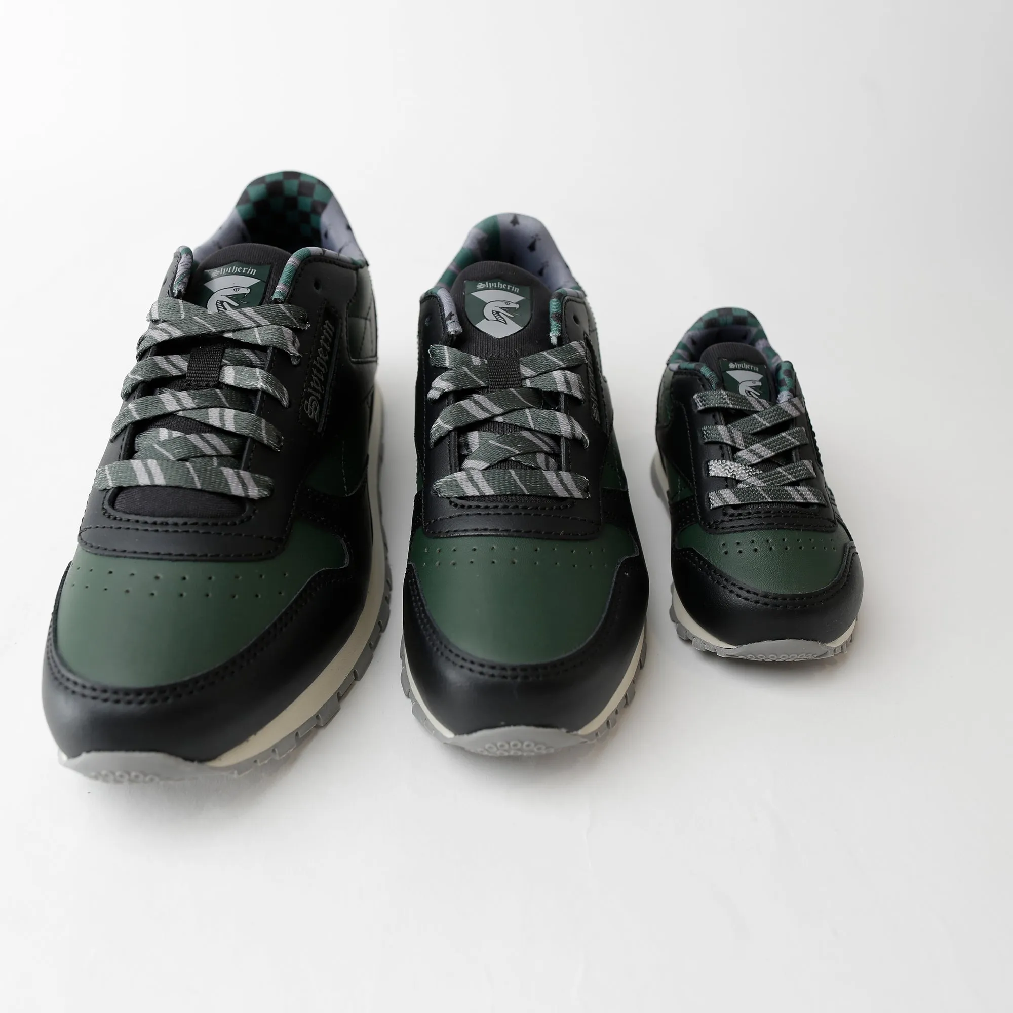 Preschool Reebok Harry Potter Slytherin Classic Leather Shoes - Black/Green