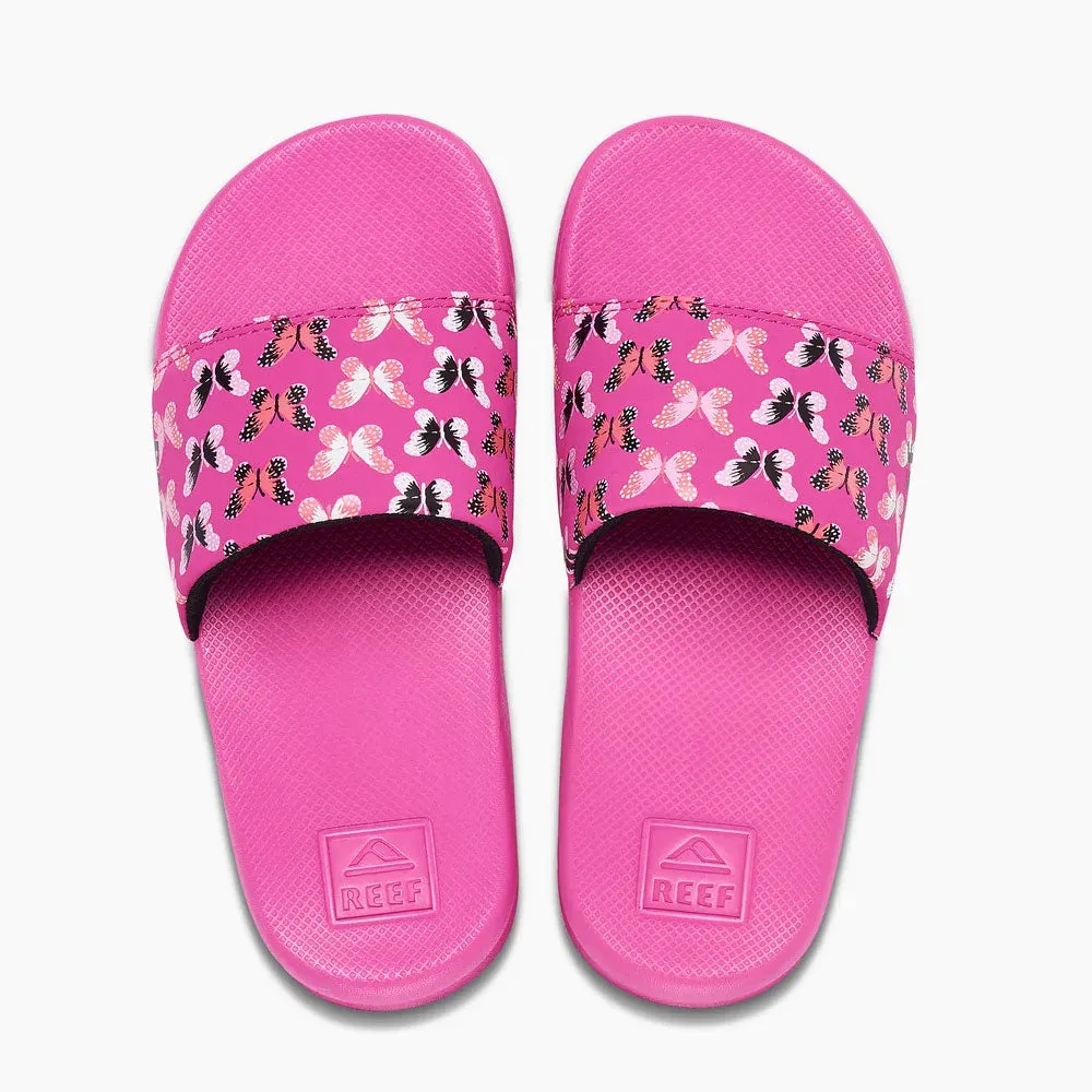Reef Kids One Slide Sandals - Orchid Butterfly